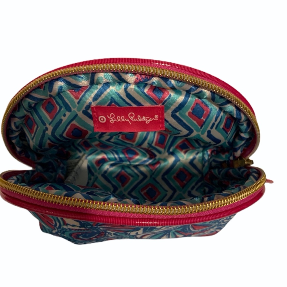 Lilly Pulitzer My Fans Print Round Top Travel Bag - Picture 4 of 5